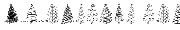 Christmas Trees Celebration font preview